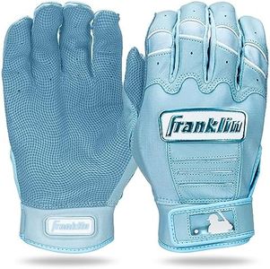 Franklin Sports MLB Batting Gloves - CFX Pro Adult + Youth Batting Gloves Pair - Baseball + Softball Batting Gloves - Official MLB Baseball Batting Gloves - Blue Highlight - Medium