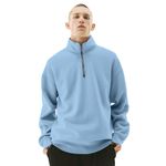 BALANCA PEMA Premium Men's Cotton Fleece Half Zip High Neck Loose Fit Sweatshirt (SkyBlue_Small)