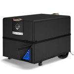 QH.HOME [2024 Upgrade 900D Heavy Duty Thicken Fabric] Universal Generator Cover Waterproof 38Lx28Wx30H inch,[with Central Adjustable Buckle]-for Most Generators 5000-10000 Watt, Black