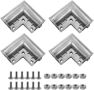 TTZEZE Aluminum Chain Link Fence Gate Corners,Gate Elbows Gate Corners for 1 3/8” x 1 3/8” Outdoor Diameter Pipe,8 PCS