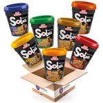 Nissin Pot Noodles, Custom Pack of 8 Ramen & Soba Noodle Cups/Select 4 Flavours, Receive 2 Cups of Each Choice