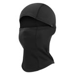 Beehow Kids Balaclava Ski Mask Scarf Neck Gaiter Cold Weather Full Face Mask for Boys Girls Black (CA/US, Alpha, One Size, Black)