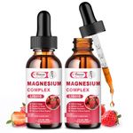2 Pack Triple Magnesium Complex Liquid Drops Blend with Magnesium Glycinate 500mg, Malate and Taurate for Max Bio-Availability | High Absorption | Vegan, Non-GMO | Nerv, Relaxation, Muscle & Sleep
