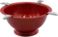 Stinky Cigar Matte Red Ashtray - Windproof Stainless Steel Design with 4 Stirrups, Deep Bowl for Indoor & Outdoor Use, Heat Resistant & Easy to Clean - Ideal Smoking Accessory for Cigar Enthusiasts