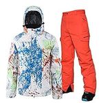 YEEFINE Men's Ski Suit Waterproof S