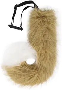 HAOAN Adults 26 Inch Wolf Tail Soft Long Fur Cat Fox Costume Tail for Halloween Party Costume