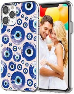 ARTIOSIT for iPhone 12 Case,for iPhone 12 Pro Case, Full Protective Shockproof Slim Soft TPU Clear Case Cover for Girl Women Men iPhone 12/12 Pro,Cute Cool Cartoon Blue Magic Fashion Turkey Evil Eye