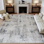 Modern Abstract Area Rug Carpet 5X7 Rugs for Living Room-Machine Washable Rugs for Bedroom Dining Room Living Room Rug Blue-Aesthetic Home Rug