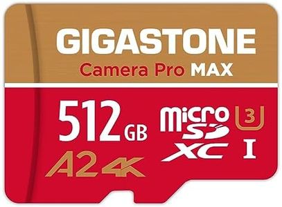 [5-Yrs Free Data Recovery] GIGASTONE 512GB Micro SD Card, 4K Camera Pro MAX, A2 V30 MicroSDXC Memory Card for Gopro, Action Cams, 4K UHD Video, Up to 160/100 MB/s, UHS-I U3 C10 with Adapter