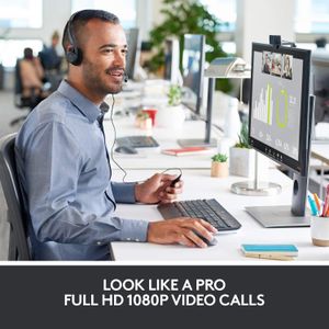 Logitech C920 HD Pro Webcam – Full HD 1080p Video Calling