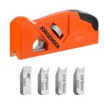 JORGENSEN Chamfer Plane, Edge Corner Plane with 4 Cutter Heads, Storage Space - Hand Plane for Woodworking, Professional Carpenter Woodworking Tools for Edge Trimming of Wood, Edge Corner Flattening