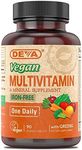 Deva Vegan Vitamins Daily Multivitamin Iron Free, 90 Tablets