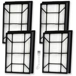 4 Pack 53296 Replacement EF-9 HEPA Vacuum HEPA Media Filter for Kenmore 22614, 31140, BU1005, BU1017 Upright Vacuum Cleaner for Kenmore Elite 21814, 31150, 81714, BU1018 Vacuum Cleaner 1 Clean Brush