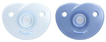 Philips AVENT Soothie Heart Pacifier 3-18m, BlueLight Blue, 2 Pack, SCF09911.
