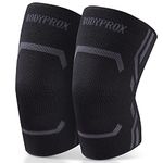 Knee Compression Sleeve 2 Pack for Men and Women, Knee Support Brace for Running and Work out (S)