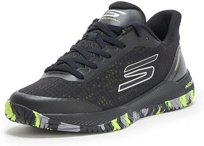 Skechers Men's Viper Court-Athletic Indoor Outdoor Pro Pickleball Shoes with Arch Fit Support Sneaker, Black, 10
