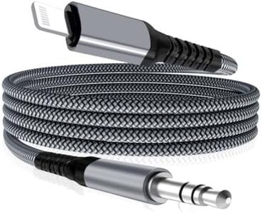 BASESAILOR Câble Auxiliaire Lightning vers 3,5MM 1.2M,Adaptateur Jack Casque Certifié MFI,Cordon Aux Audio pour iPhone 11 12 13 14 Mini Pro Max,7 8 Plus SE 3 2022,XR XS,X,Stéréo Voiture,Conférencier