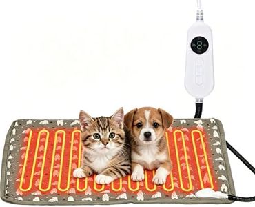 Advwin Dog Heating Pad 45X70CM, Pet Heating Pad for Dogs with Timer Temperature Control, Whelping Mats Heated Dog Bed with Chew Resistant Cord, Waterproof Cover
