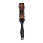 Denman (Small) Thermo Ceramic Hourglass Hot Curl Brush - Hair Curling Brush for Blow-Drying, Straightening, Defined Curls, Volume & Root-Lift - Orange & Black, (DHH2)