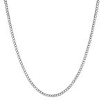 HZMAN 5mm Cuban Chain for Men Boys Stainless Steel Men's Silver Chain Diamond Cut Hip Hop Link Chains Necklace 16-30 Inch (20in)