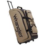 Wrangler Wesley Rolling Duffel Bag, Tannin, Large 30-Inch, Wesley Rolling Duffel Bag