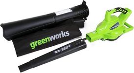 Greenworks 40V Brushless Cordless Leaf Blower (185 MPH /340 CFM) / Variable Speed Electric Vacuum, High Power, Lightweight & Quiet for Yard Patio Driveways Debris Leaves Dust Cleanup, Tool Only