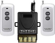 Wireless Light Switch and Receiver Kit, 30A High Power, No Wiring, 984ft RF Range,AC110V/120V220V Remote Control Switches ralay for Lamp, Motor,Ceiling Light, Fan, Outdoor Lighting