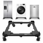 Amazon Basics Washing Machine Stand- Adjustable Metal Trolley with Wheels for Home with 4 Anti Vibration Rubber Grips- Stands Upto 180 Kg Weight, Also Suitable for Dishwasher, Air Cooler