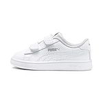 PUMA Unisex Baby Puma Smash V2 V Inf Low Top Sneakers, Puma White Puma White, 6 UK Child