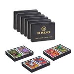 RADOCARDS Switzerland Premier Plastic Playing Cards, Bridge Size, Multicolour Cards in 2-Piece PVC X 5 Container for Card Games Poker and Rummy (Pack of 10)