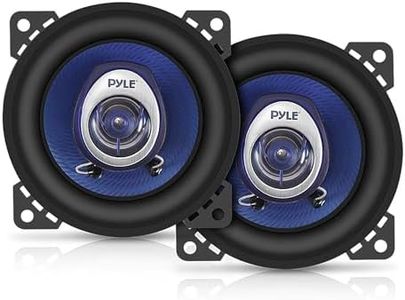 Pyle 4" Car Sound Speaker (Pair) - Upgraded Blue Poly Injection Cone 2-Way 180 Watt Peak w/ Non-fatiguing Butyl Rubber Surround 110 - 20Khz Frequency Response 4 Ohm & 3/4" ASV Voice Coil