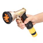 8 in 1 Adjustable Patterns Pistol Grip Spray, Garden Hose Nozzle Sprayer with Pipe Connector for Watering Plants Car Washing Road Cleaning Nozzles & Spray GunsWatering Equipment