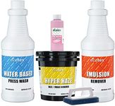 Ecotex® Screen Printing Cleaning Kit - Emulsion Remover - Water Based Press Wash Ink Cleaner, Hyper Haze Remover and Degreaser, Premium Hand Cleaner/Scrub Pad - Screen Printing Supplies