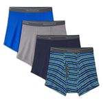 Fruit of the Loom mens SHORT LEG Boxer Briefs, Trunk - 4 pack Assorted, Medium US