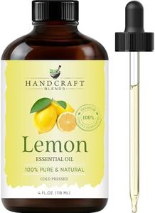 Handcraft Lemon Essential Oil - Huge 4 OZ - 100% Pure & Natural - Premium Therapeutic Grade with Premium Glass Dropper