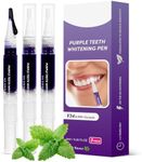 Teeth Whitening Gels Pen, Purple Teeth Whitening Pens, Instant Teeth Whitening Paint Pens, Color Correcting for Tooth Stain Removal 3 Packs