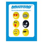 Muzitao Tennis Vibration Dampeners Emojis (6 Pack)