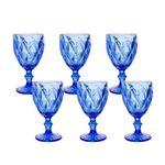 Gala Houseware Blue Colored Glass Drinking Glasses Set, 10.8 oz Premium Highball Glasses Water Glasses Set of 6, Heavy Duty Wine Goblet Juice Glasses Perfect for Wedding Party Events.…