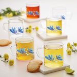 Borosil Vision Twilight Tea n Coffee Classic Mug Set of 6 Pcs 190 ml | Borosillicate Glass, Microwave Safe, Scratch Resistance, Lightweight | for Chai, Green Tea, Milk | Transparent