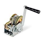 Segomo Tools Heavy Duty 600 Pound Manual Two Way Ratchet 26.2 Ft Long Wire Winch Hand | Boat Winch | Hand Pulley Crank | Handwinch | Pulley Hand Crank | Hand Winch | Small Hand Winch - HW600
