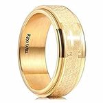 King Will 8mm Gold Stainless Steel 