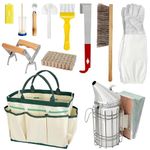 Rose Manor 12 PCS Bee Keeping Starter Kit Beekeeping Supplies, Honey Bee Hive Tools Bee Smoker Kit, Bee Keeping Supplies-All Beekeeping Tools Bee Supplies and Equipment for Beginners & Professionals