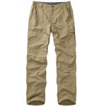 Winebox Walking Hiking Trousers Mens Quick Dry Lightweight Breathable Outdoor Fishing Climbing Travel Cargo Pants(6855-khaki-34)