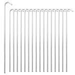 9" Galvanized Non-Rust Anchoring Tent Stakes Pegs for Outdoor Camping, Soil Patio Gardening, Canopies, Landscaping Trim (20 Pack) by Super Z Outlet®,Medium