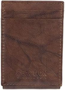 Kenneth Cole REACTION Men's RFID Front Pocket Wallet, Brown, One Size