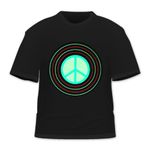 HDE Sound Activated LED T-Shirt - XL - Peace Record