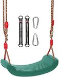 Plastic Swing Seat Set for Kids Children，Topind Child Non Slip Swings Chair with Tree Hanging Straps Hooks 78.74in(200cm) Adjustable Rope for Backyard Outdoor Indoor Playground (Green)