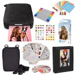 HP Sprocket Portable 2x3 Instant Photo Printer (Black Noir) Starter Bundle