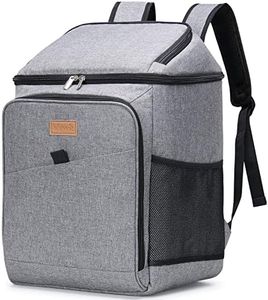 Lifewit 26L 34-Can Insulated Cooler Picnic Backpack Cool Bag, Large Picnic Bag Leakproof Portable Soft Food Cooler Box for Men Women for Outdoor/Picnic/Beach/BBQ/Camping/Travel/Family, Grey