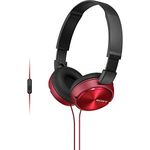 Sony MDRZX310AP/R On-Ear Headphones with Microphone (Red)